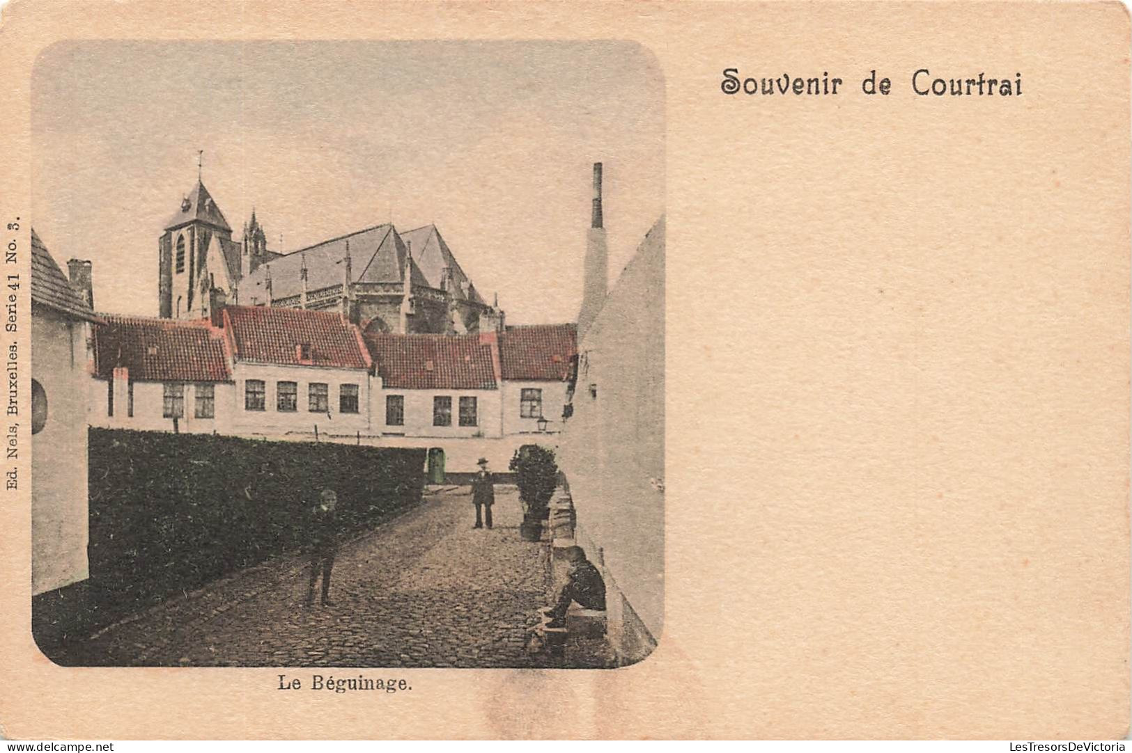 BELGIQUE -  Souvenir De Courtrai - Le Béguinage - Colorisé - Animé - Carte Postale Ancienne - Kortrijk