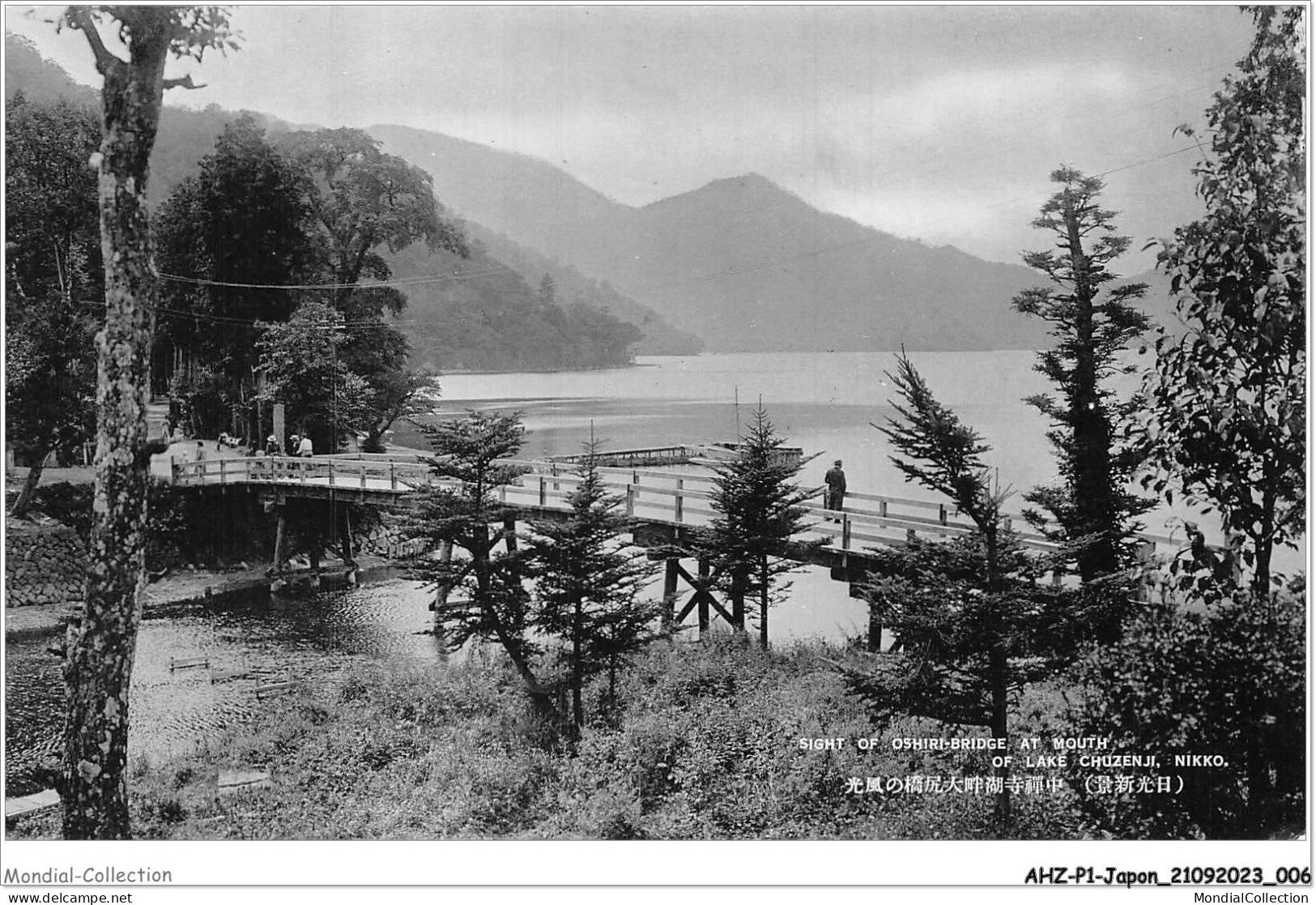 AHZP1-JAPON-0004 - SIGHT OF OSHIRI-BRIDGE AT MOUTH OF LAKE CHUZENJI - NIKKO - Autres & Non Classés