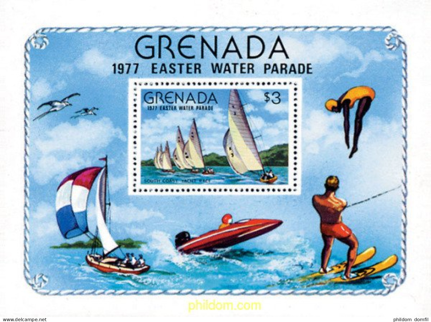 89875 MNH GRANADA 1977 DEPORTES NAUTICOS - Grenada (1974-...)