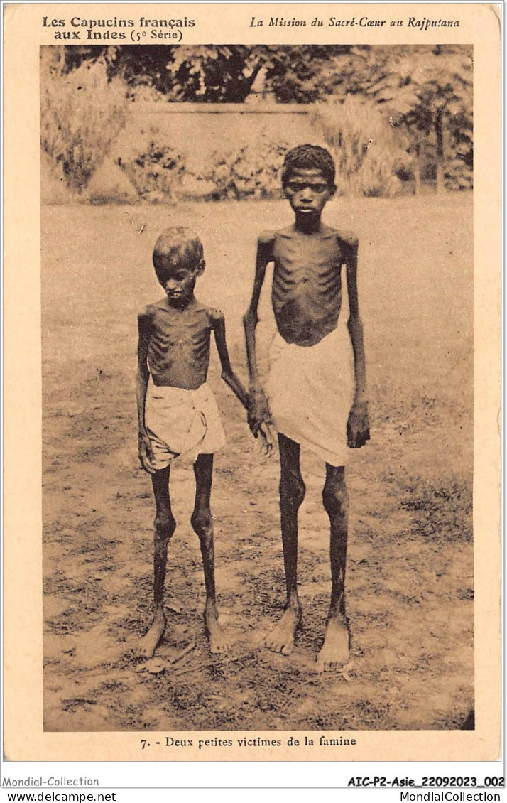 AICP2-ASIE-0124 - LES CAPUCINS FRANCAIS AUX INDES - Deux Pétites Victimes De La Famine - India