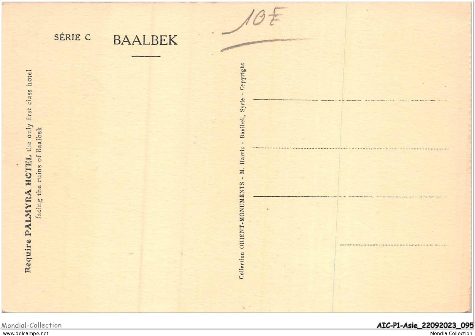 AICP1-ASIE-0048 - Réconstitution Des Temples De Jupiter-hélios Et De Vénus à BAALBEK - Siria