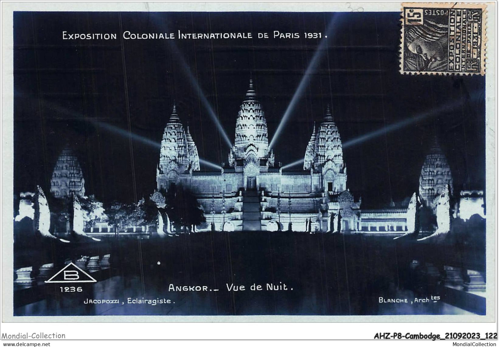 AHZP8-CAMBODGE-0744 - EXPOSITION COLONIALE INTERNATIONALE - PARIS 1931 - ANGKOR - VUE DE NUIT - Cambodia