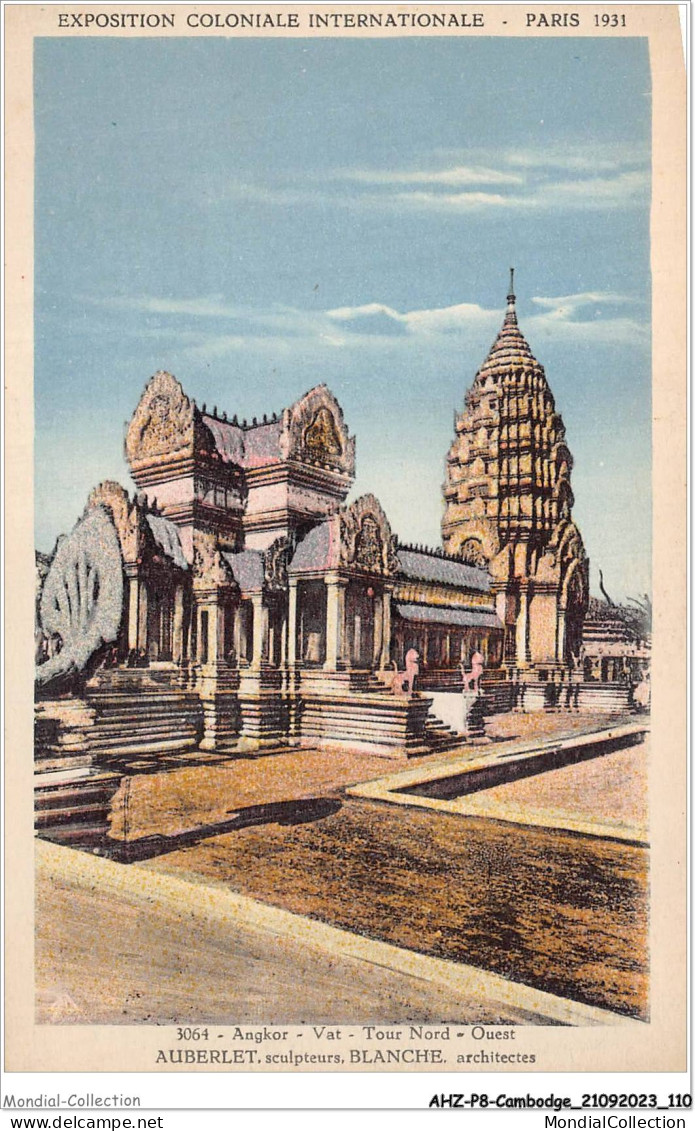 AHZP8-CAMBODGE-0738 - EXPOSITION COLONIALE INTERNATIONALE - PARIS 1931 - ANGKOR-VAT - TOUR NORD-OUEST - Cambodge