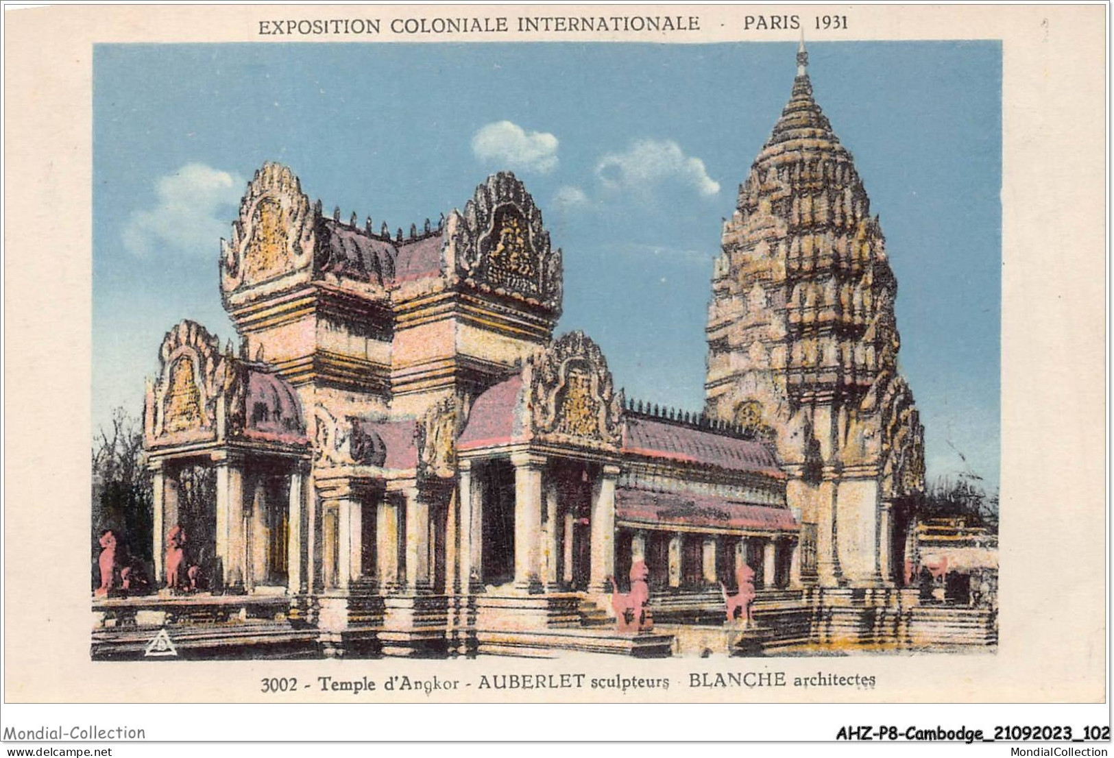 AHZP8-CAMBODGE-0734 - EXPOSITION COLONIALE INTERNATIONALE - PARIS 1931 - TEMPLE D'ANGKOR - AUBERLET SCULPTEURS - Cambodia