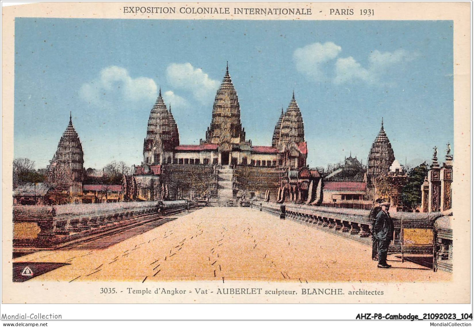 AHZP8-CAMBODGE-0735 - EXPOSITION COLONIALE INTERNATIONALE - PARIS 1931 - TEMPLE D'ANGKOR-VAT - AUBERLET SCULPTEURS - Cambodge