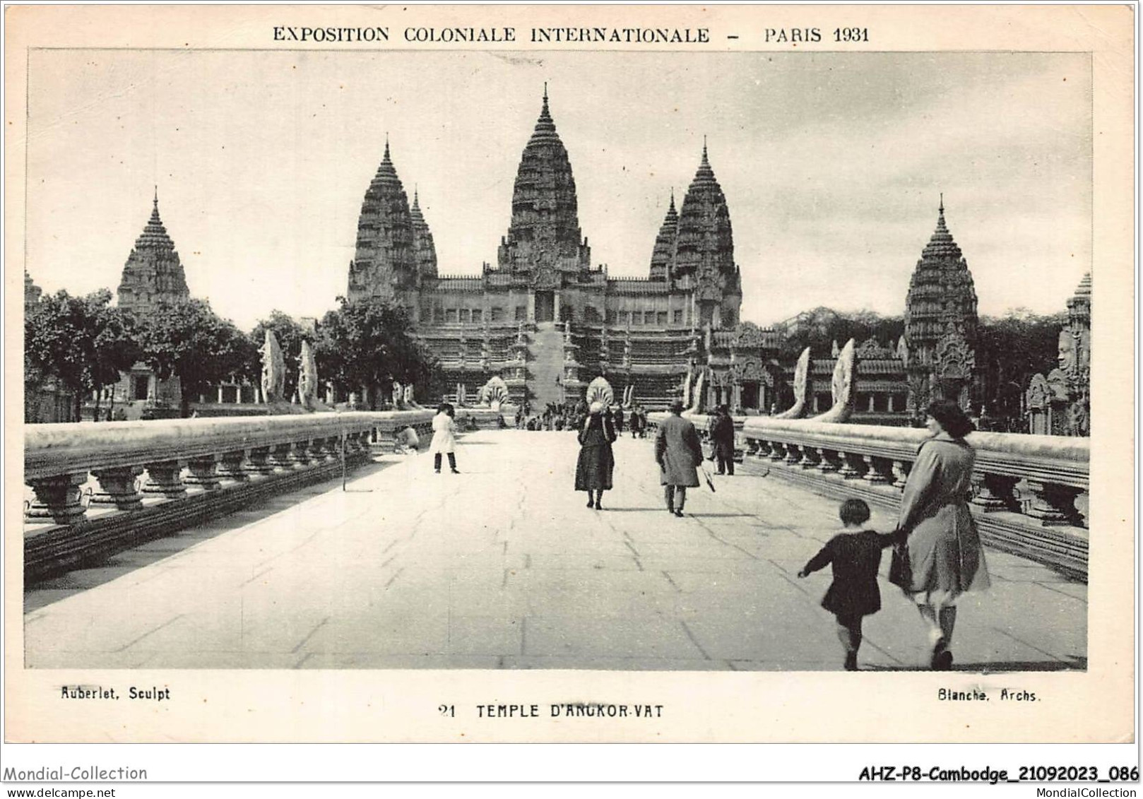 AHZP8-CAMBODGE-0726 - EXPOSITION COLONIALE INTERNATIONALE - PARIS 1931 - TEMPLE D'ANGKOR-VAT - Cambodge