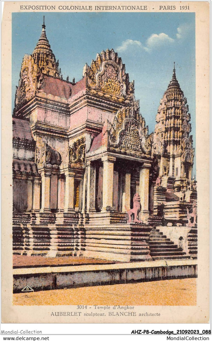 AHZP8-CAMBODGE-0727 - EXPOSITION COLONIALE INTERNATIONALE - PARIS 1931 - TEMPLE D'ANGKOR - Cambodge