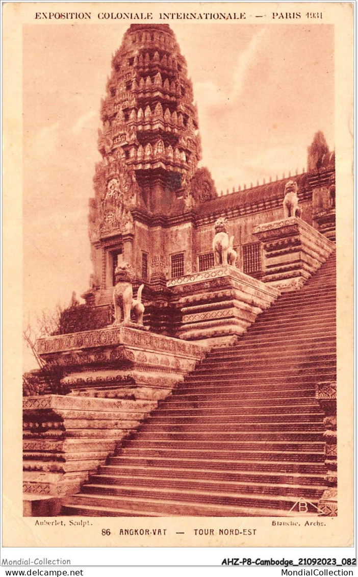 AHZP8-CAMBODGE-0724 - EXPOSITION COLONIALE INTERNATIONALE - PARIS 1931 - ANGKOR-VAT - TOUR NORD-EST - Cambodia