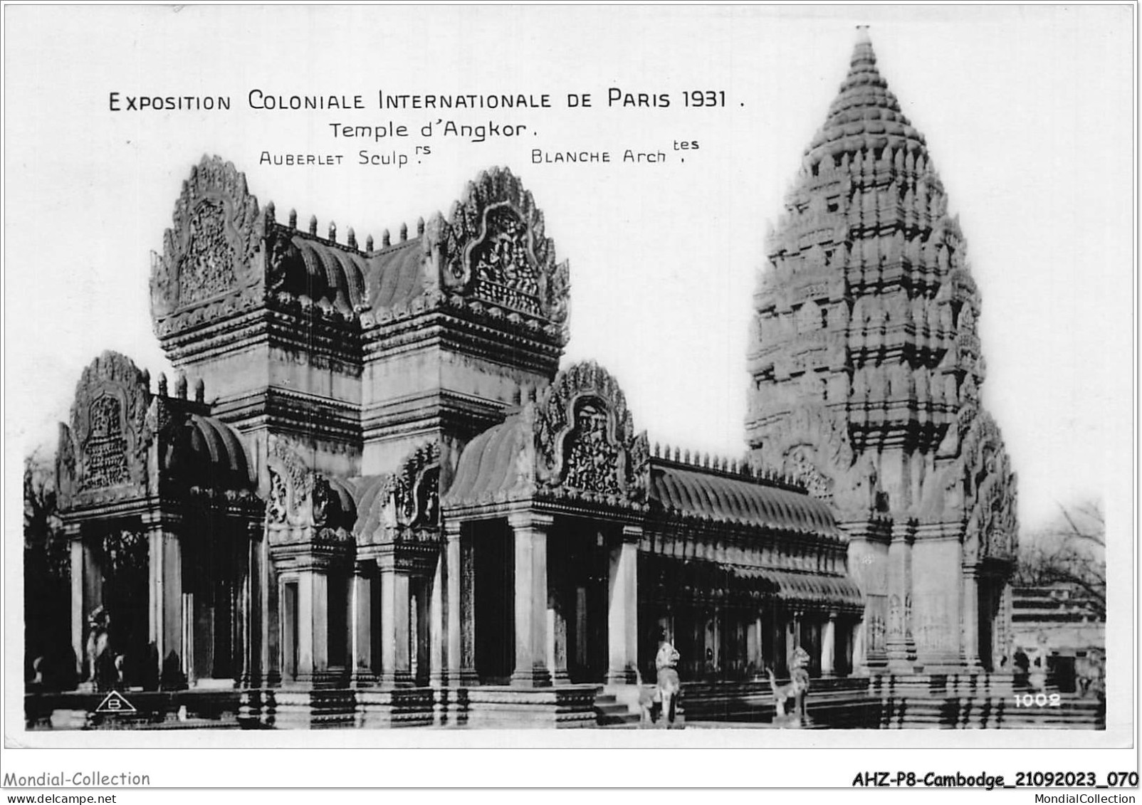 AHZP8-CAMBODGE-0718 - EXPOSITION COLONIALE INTERNATIONALE DE PARIS 1931 - TEMPLE D'ANGKOR-VAT - Cambodia