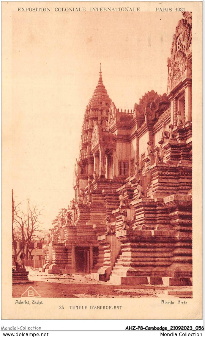 AHZP8-CAMBODGE-0711 - EXPOSITION COLONIALE INTERNATIONALE - PARIS 1931 - TEMPLE D'ANGKOR-VAT - Cambodia