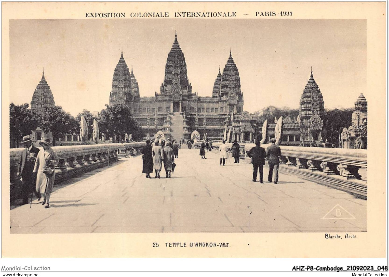 AHZP8-CAMBODGE-0707 - EXPOSITION COLONIALE INTERNATIONALE - PARIS 1931 - TEMPLE D'ANGKOR-VAT - Cambodge