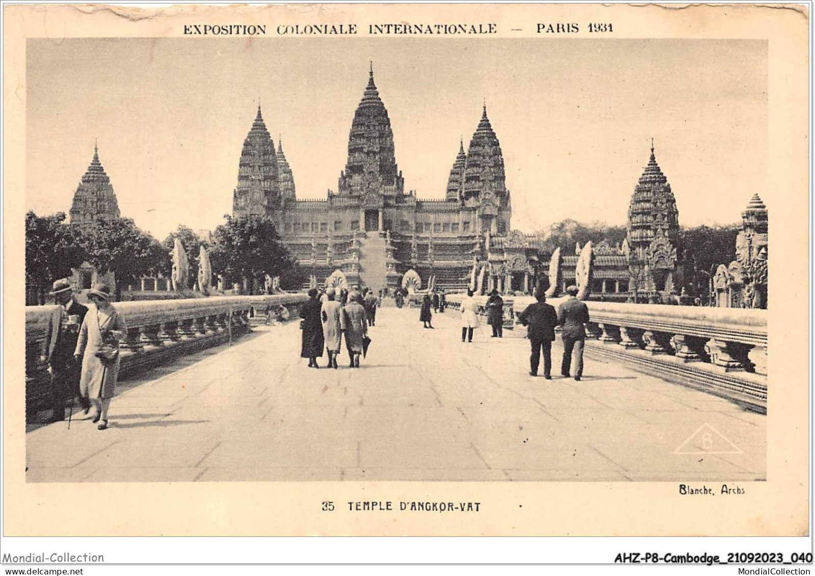 AHZP8-CAMBODGE-0703 - EXPOSITION COLONIALE INTERNATIONALE - PARIS 1931 - TEMPLE D'ANGKOR-VAT - Cambodia