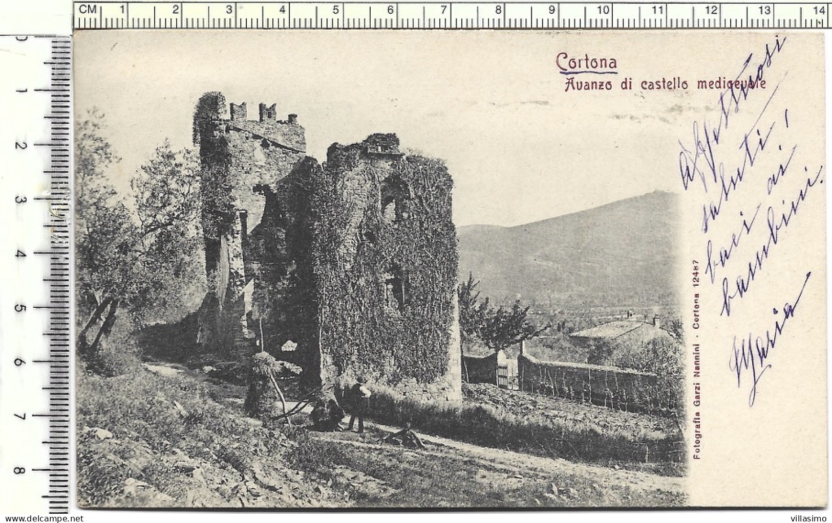Arezzo - Cortona - Avanzo Di Castello Medioevale - Animata - VG. 1905 - Arezzo