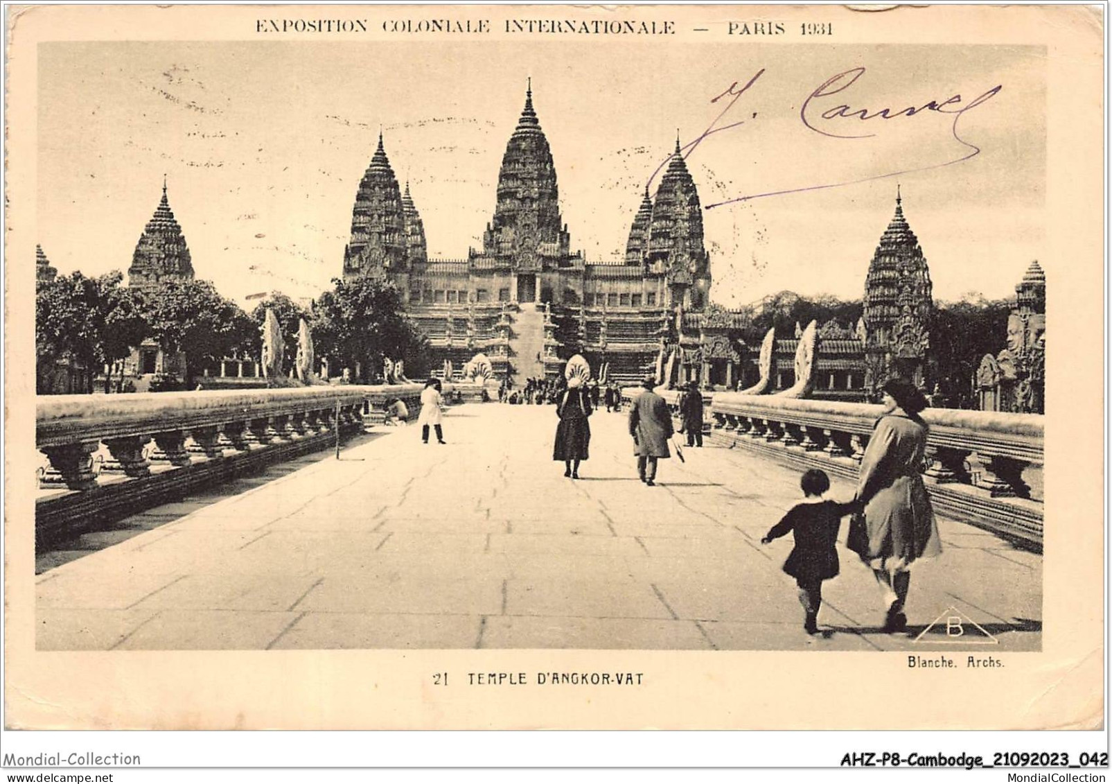 AHZP8-CAMBODGE-0704 - EXPOSITION COLONIALE INTERNATIONALE - PARIS 1931 - TEMPLE D'ANGKOR-VAT - Cambodia