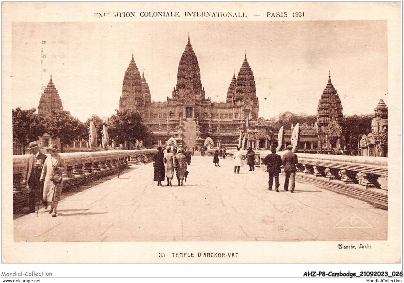 AHZP8-CAMBODGE-0696 - EXPOSITION COLONIALE INTERNATIONALE - PARIS 1931 - TEMPLE D'ANGKOR-VAT - Cambodia