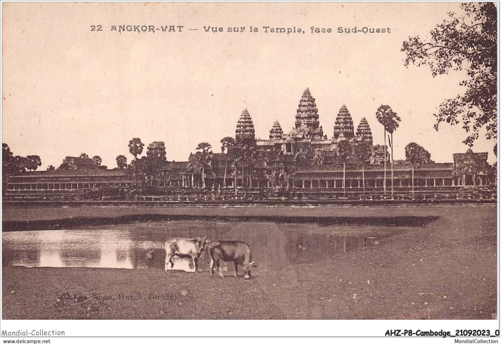 AHZP8-CAMBODGE-0683 - ANGKOR-VAT - VUE SUR LE TEMPLE - FACE SUD-OUEST - Cambodia