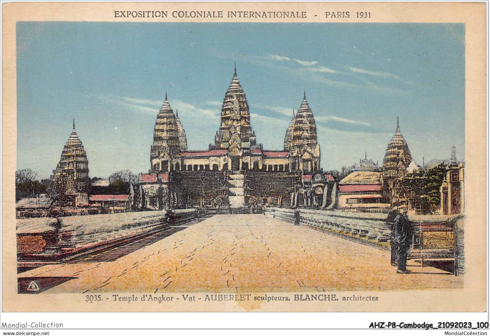 AHZP8-CAMBODGE-0733 - EXPOSITION COLONIALE INTERNATIONALE - PARIS 1931 - TEMPLE D'ANGKOR - AUBERLET SCULPTEURS - Cambodia