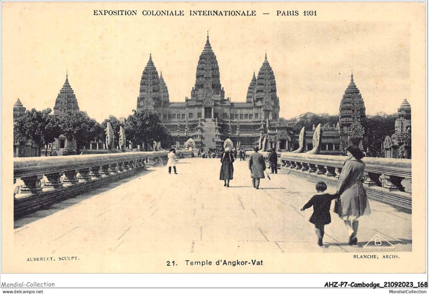 AHZP7-CAMBODGE-0680 - EXPOSITION COLONIALE INTERNATIONALE - PARIS 1931 - TEMPLE D'ANGKOR-VAT - Camboya