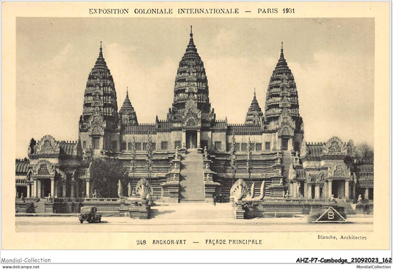 AHZP7-CAMBODGE-0677 - EXPOSITION COLONIALE INTERNATIONALE - PARIS 1931 - ANGKOR-VAT - FACADE PRINCIPALE - Camboya