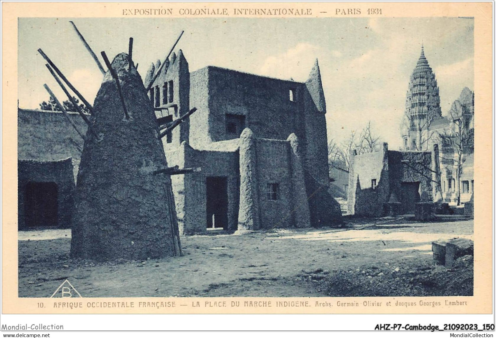 AHZP7-CAMBODGE-0671 - EXPOSITION COLONIALE INTERNATIONALE - PARIS 1931 - AFRIQUE OCCIDENTALE FRANCAISE - MARCHE INDIGENE - Cambodia
