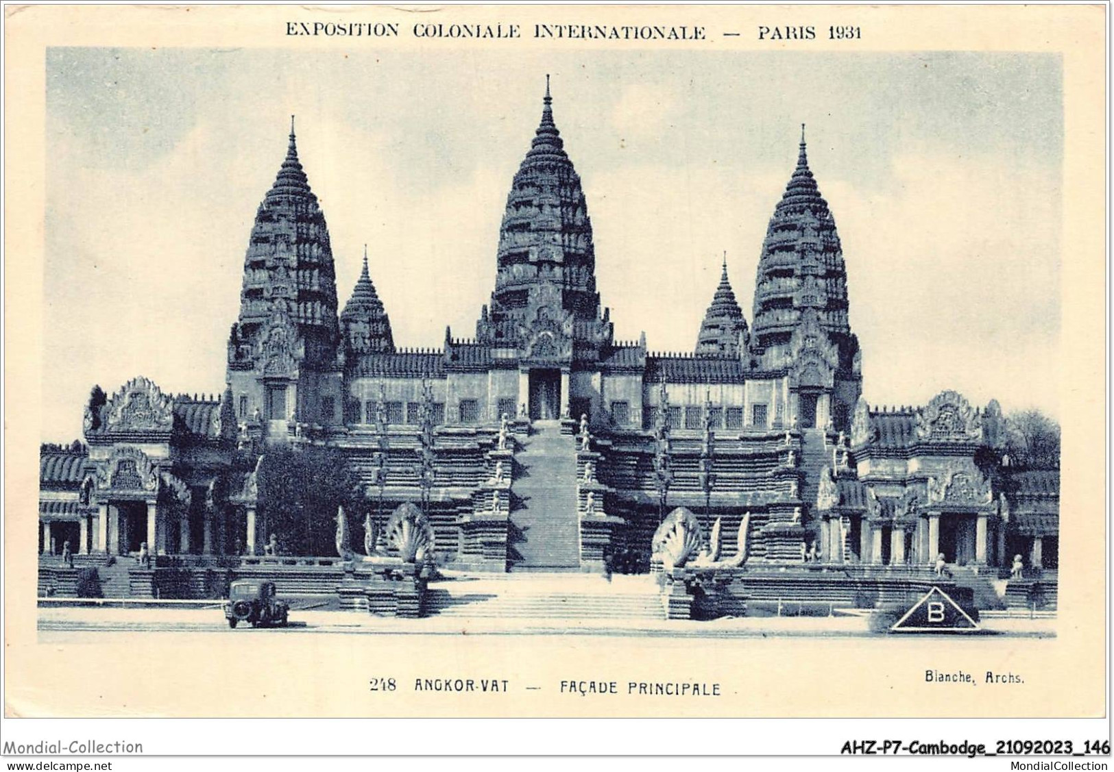 AHZP7-CAMBODGE-0669 - EXPOSITION COLONIALE INTERNATIONALE - PARIS 1931 - ANGKOR-VAT - FACADE PRINCIPALE - Cambodge