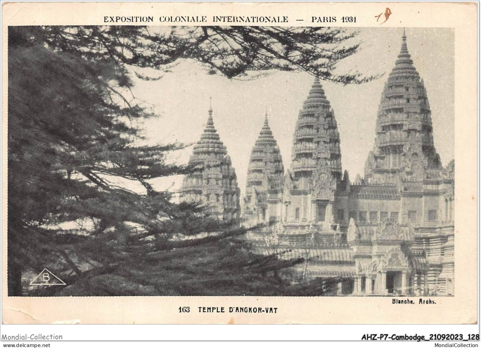 AHZP7-CAMBODGE-0660 - EXPOSITION COLONIALE INTERNATIONALE - PARIS 1931 - TEMPLE D'ANGKOR-VAT - Cambodia