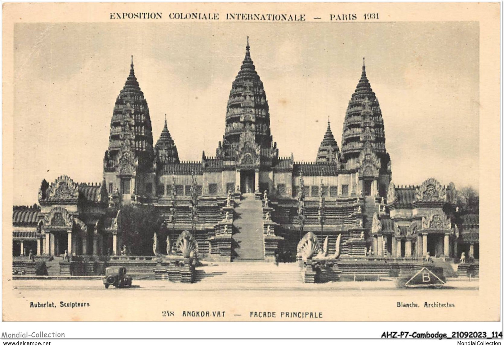 AHZP7-CAMBODGE-0653 - EXPOSITION COLONIALE INTERNATIONALE - PARIS 1931 - ANGKOR-VAT - FACADE PRINCIPALE - Kambodscha