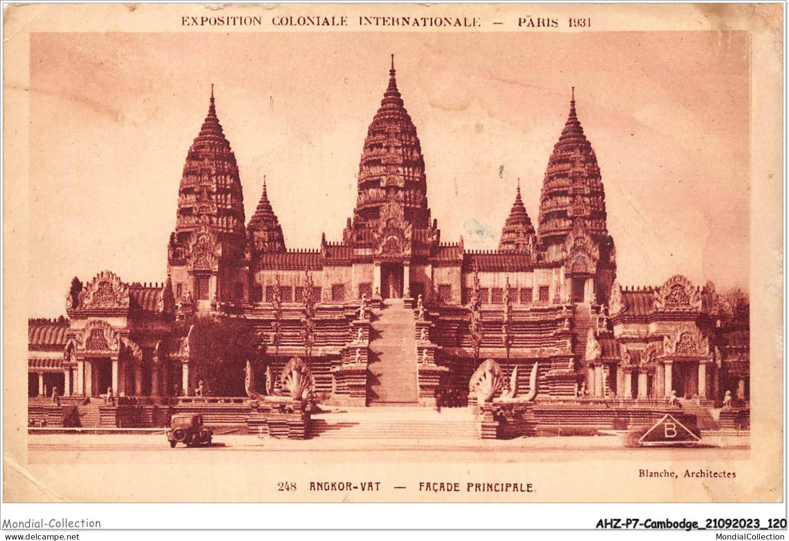 AHZP7-CAMBODGE-0656 - EXPOSITION COLONIALE INTERNATIONALE - PARIS 1931 - ANGKOR-VAT - FACADE PRINCIPALE - Kambodscha