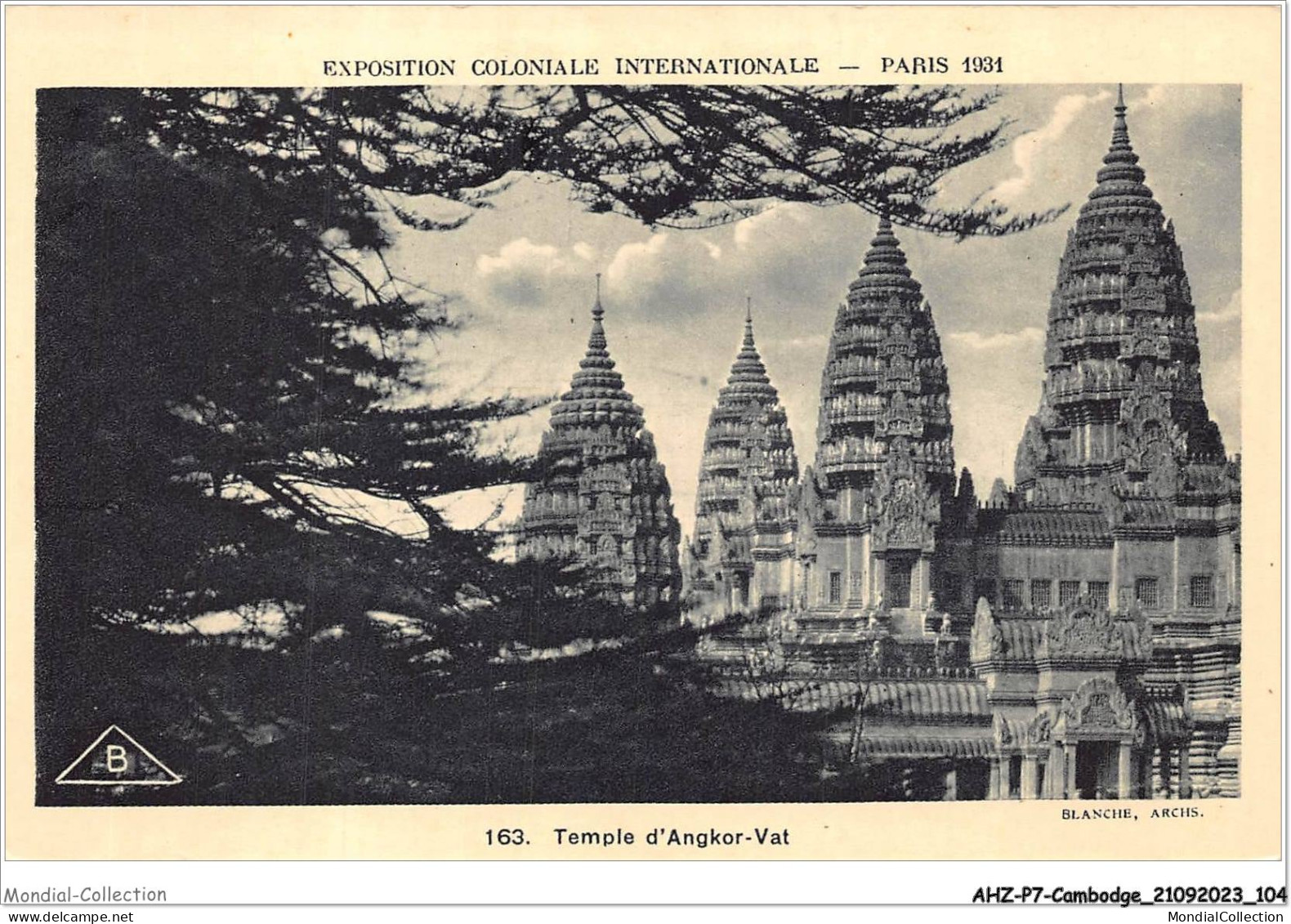 AHZP7-CAMBODGE-0648 - EXPOSITION COLONIALE INTERNATIONALE - PARIS 1931 - TEMPLE D'ANGKOR-VAT - Cambodja