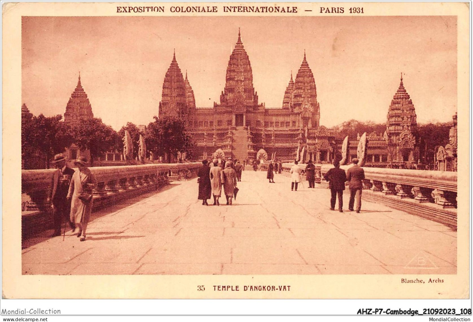 AHZP7-CAMBODGE-0650 - EXPOSITION COLONIALE INTERNATIONALE - PARIS 1931 - TEMPLE D'ANGKOR-VAT - Kambodscha