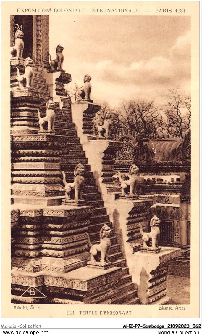 AHZP7-CAMBODGE-0627 - EXPOSITION COLONIALE INTERNATIONALE - PARIS 1931 - TEMPLE D'ANGKOR-VAT - Cambodia