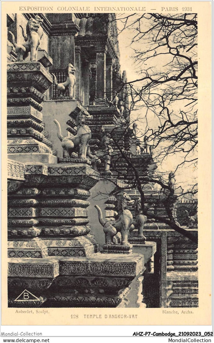 AHZP7-CAMBODGE-0622 - EXPOSITION COLONIALE INTERNATIONALE - PARIS 1931 - TEMPLE D'ANGKOR-VAT - Cambodia