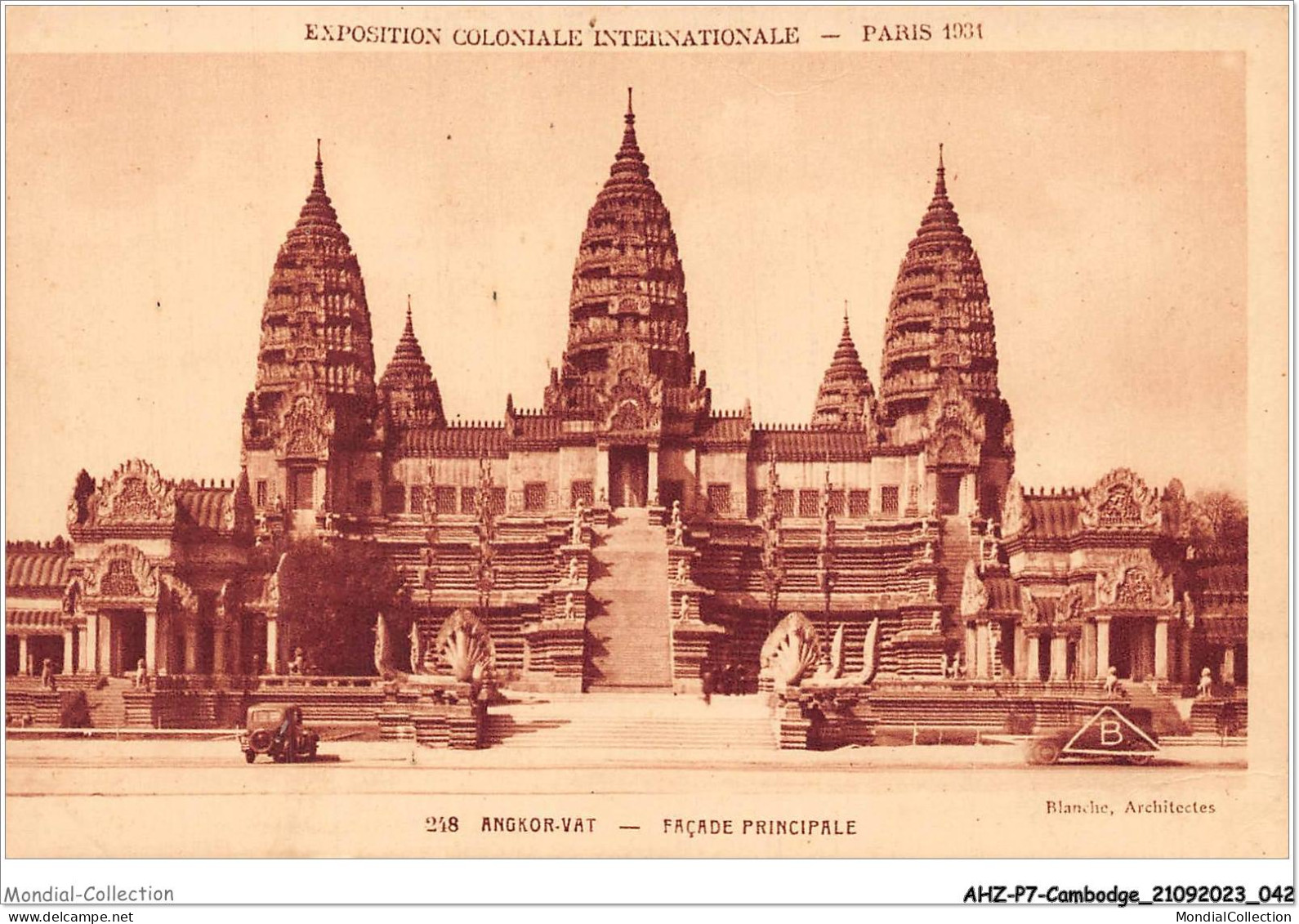 AHZP7-CAMBODGE-0617 - EXPOSITION COLONIALE INTERNATIONALE - PARIS 1931 - ANGKOR-VAT - FACADE PRINCIPALE - Cambodge