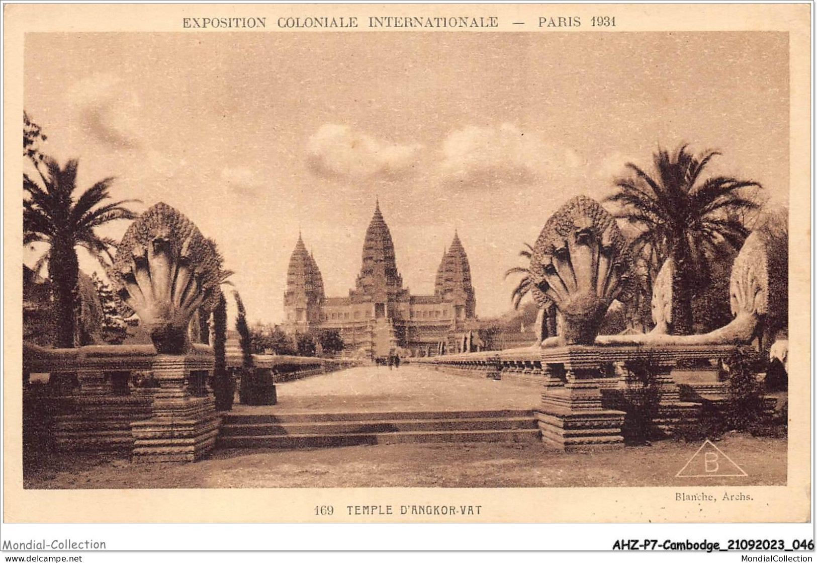 AHZP7-CAMBODGE-0619 - EXPOSITION COLONIALE INTERNATIONALE - PARIS 1931 - TEMPLE D'ANGKOR-VAT - Kambodscha