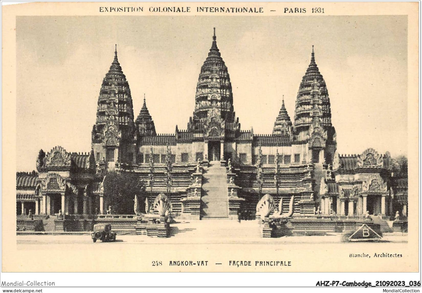 AHZP7-CAMBODGE-0614 - EXPOSITION COLONIALE INTERNATIONALE - PARIS 1931 - ANGKOR-VAT - FACADE PRINCIPALE - Camboya