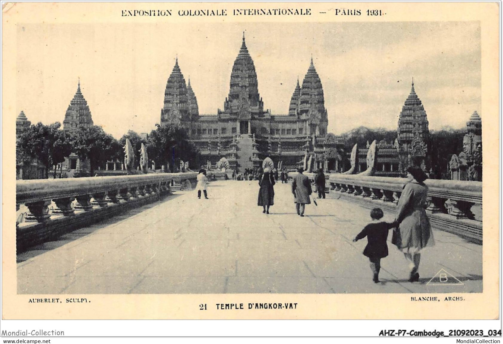 AHZP7-CAMBODGE-0613 - EXPOSITION COLONIALE INTERNATIONALE - PARIS 1931 - TEMPLE D'ANGKOR-VAT - Cambodge
