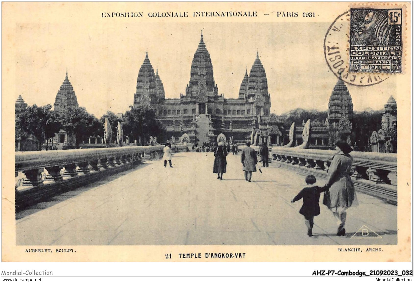 AHZP7-CAMBODGE-0612 - EXPOSITION COLONIALE INTERNATIONALE - PARIS 1931 - TEMPLE D'ANGKOR-VAT - Cambodge