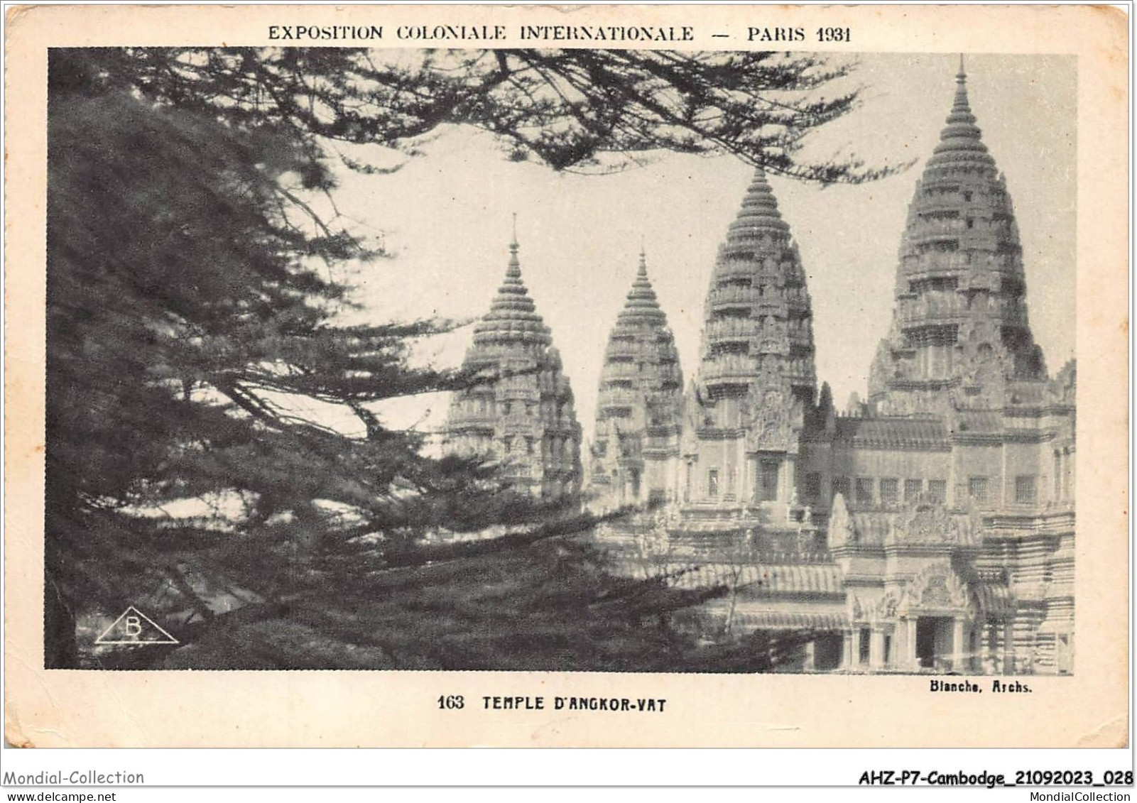 AHZP7-CAMBODGE-0610 - EXPOSITION COLONIALE INTERNATIONALE - PARIS 1931 - TEMPLE D'ANGKOR-VAT - Cambodge