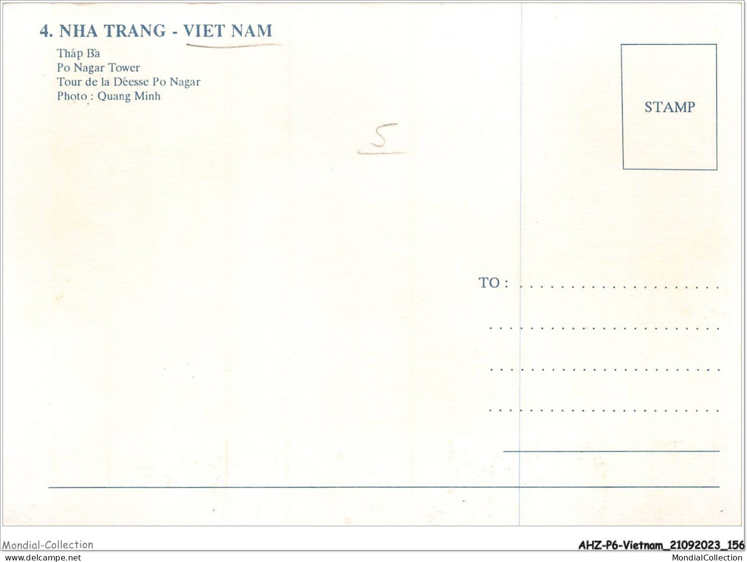 AHZP6-VIETNAM-0577 - NAH TRANG - VIET NAM - TOUR DE LA DEESSE PO NAGAR - Viêt-Nam