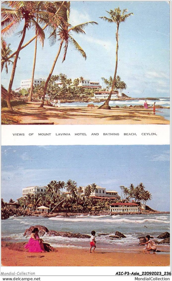 AICP3-ASIE-0371 - View Of Mount Lavinia Hotel And Bathing Beach - CEYLON - Sri Lanka (Ceylon)