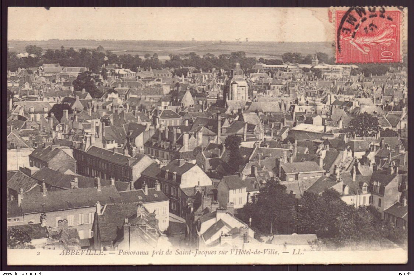 ABBEVILLE PANORAMA PRIS DE SAINT JACQUES SUR L HOTEL DE VILLE 80 - Abbeville