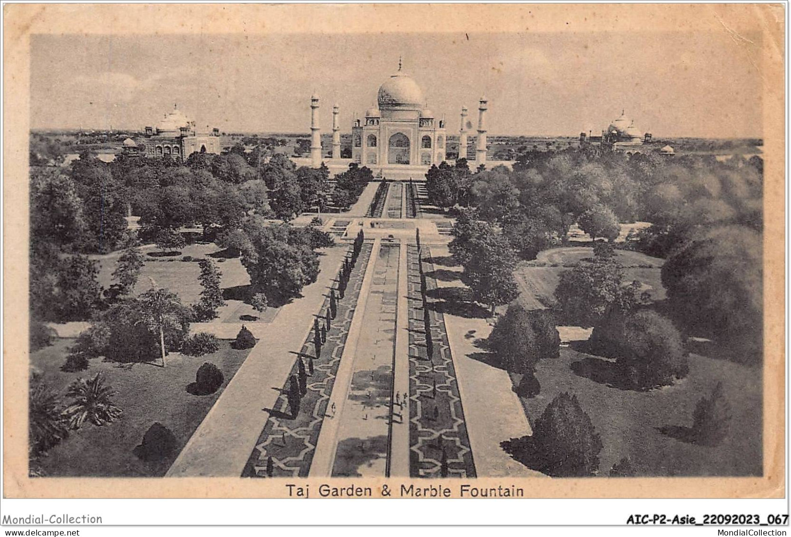 AICP2-ASIE-0156 - Taj Garden And Marble Fountain - Inde