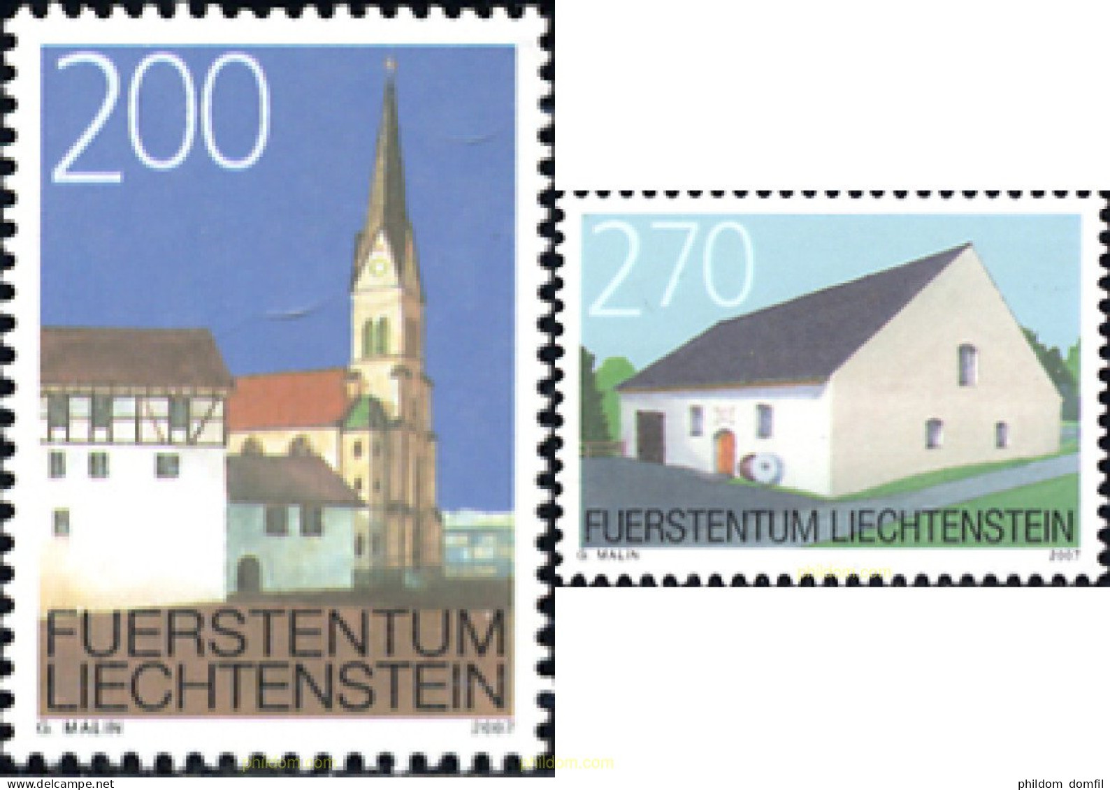 218455 MNH LIECHTENSTEIN 2007 EDIFICIOS - Unused Stamps