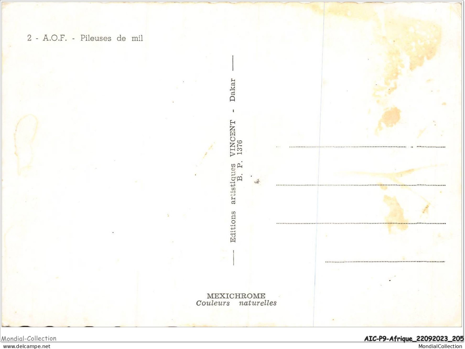 AICP9-AFRIQUE-1065 - A O F - Pileuses De Mil - Unclassified