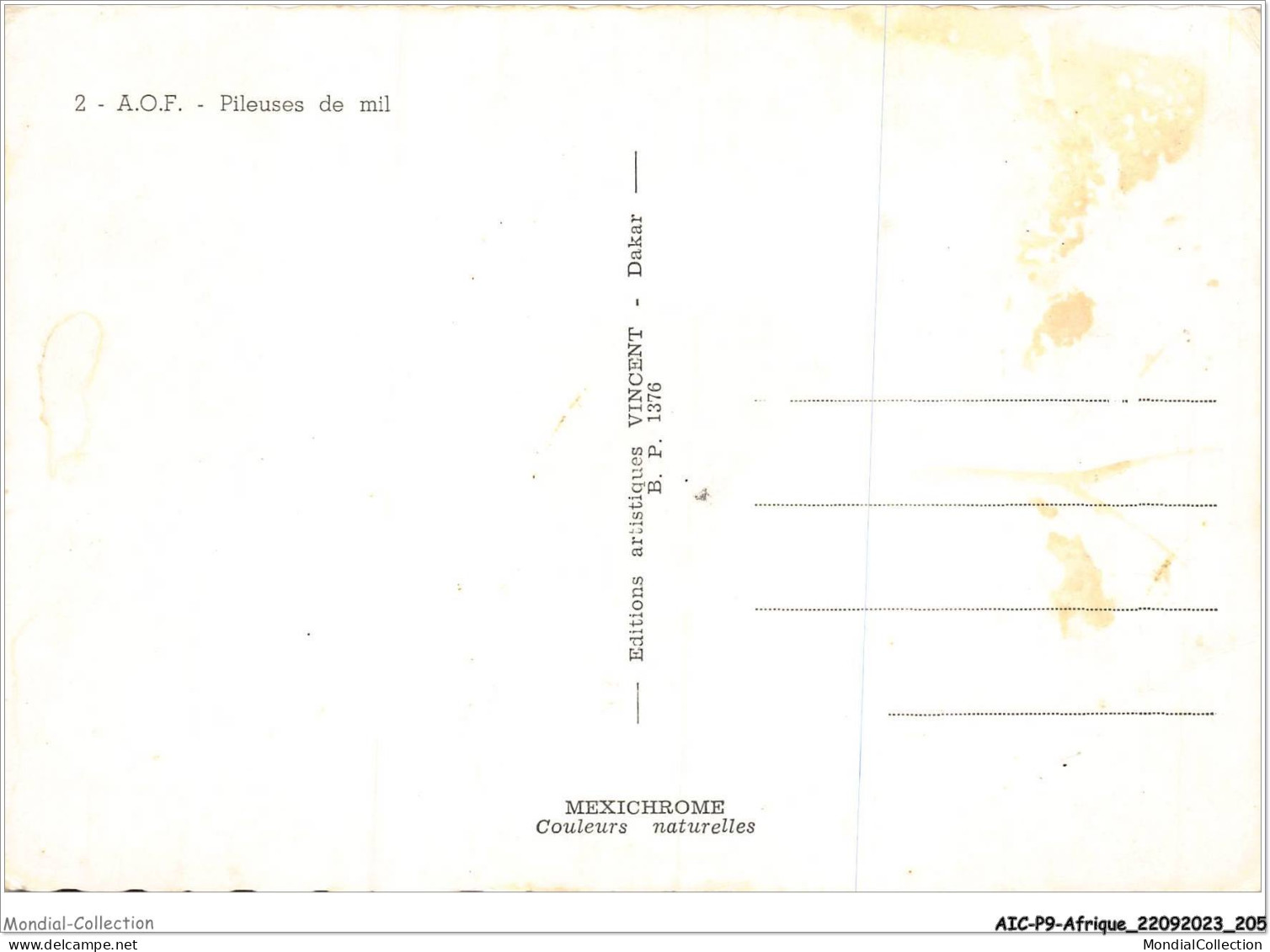 AICP9-AFRIQUE-1065 - A O F - Pileuses De Mil - Non Classés