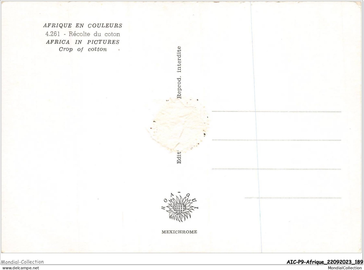AICP9-AFRIQUE-1057 - AFRIQUE EN COULEURS - Récolte Du Coton - Unclassified