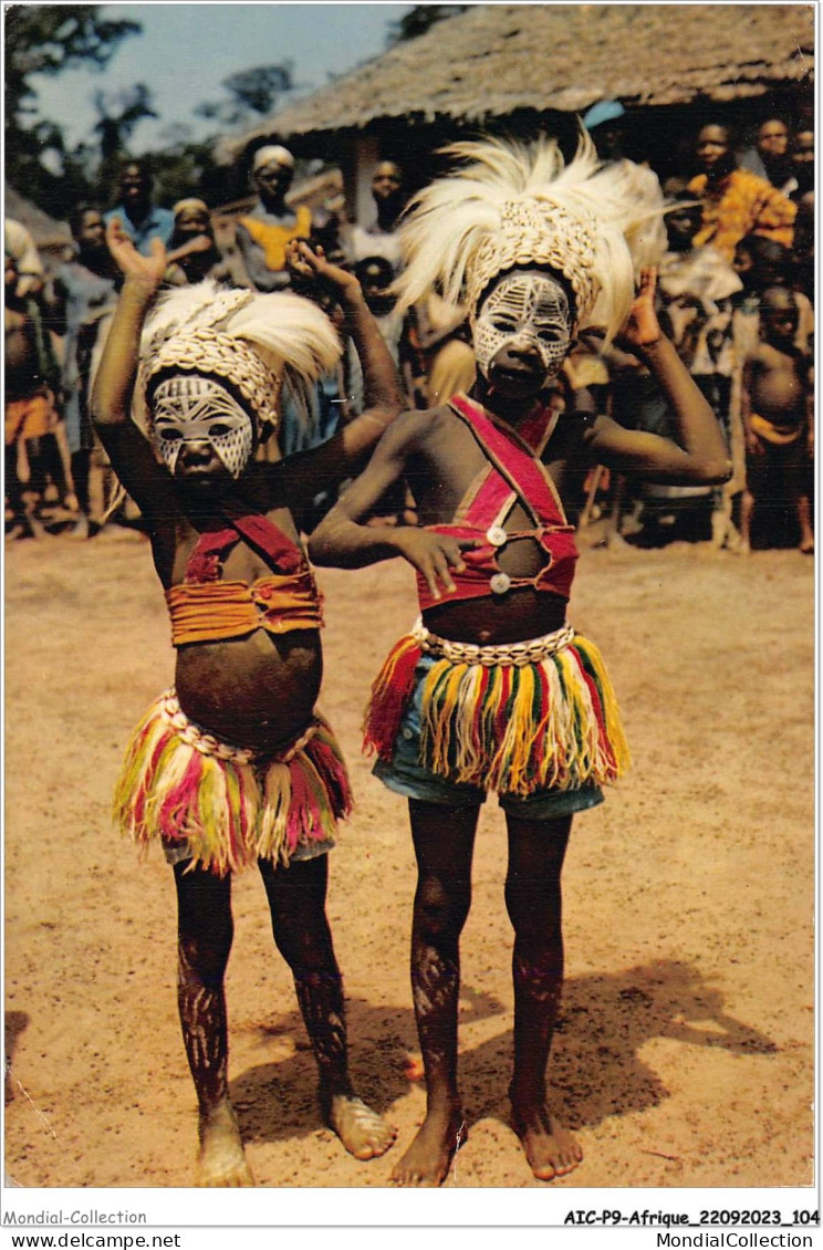 AICP9-AFRIQUE-1016 - COTE D IVOIRE L'AFRIQUE EN COULEURS - Petites Danseuses Africaines FETICHEUSES MASQUES - Elfenbeinküste