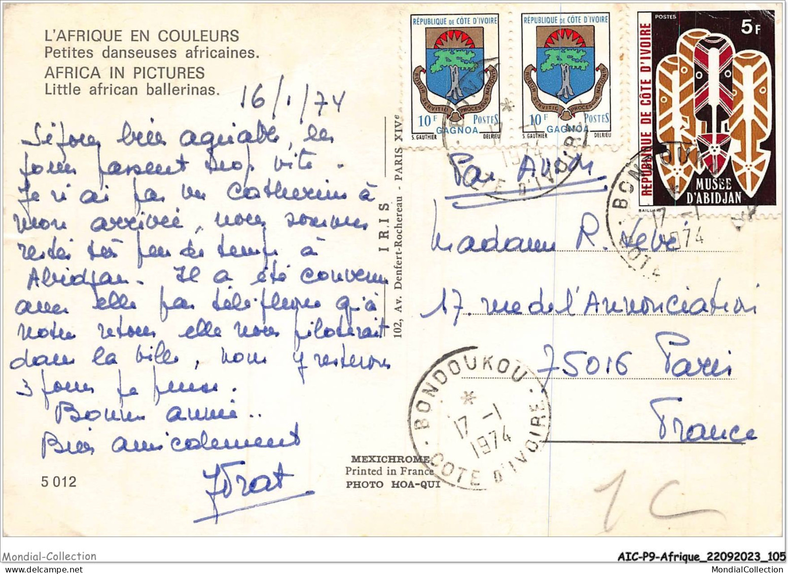 AICP9-AFRIQUE-1016 - COTE D IVOIRE L'AFRIQUE EN COULEURS - Petites Danseuses Africaines FETICHEUSES MASQUES - Elfenbeinküste