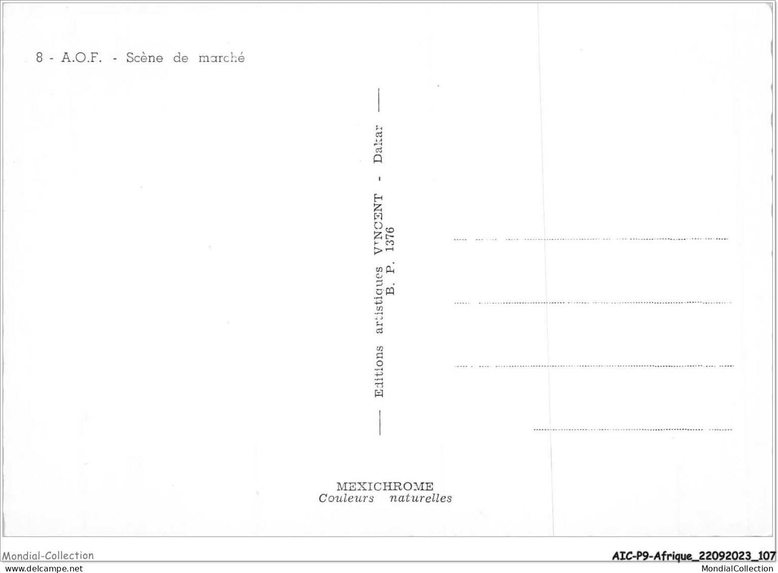 AICP9-AFRIQUE-1017 - A O F - Scène De Marché - Unclassified