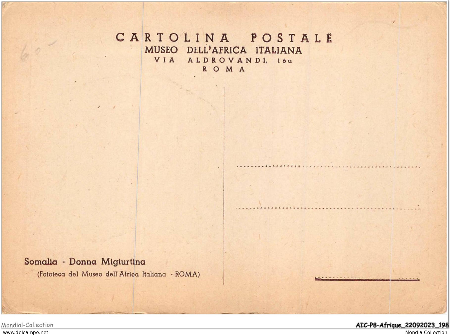 AICP8-AFRIQUE-0953 - SOMALIA - Donna Migiurtina - Somalia